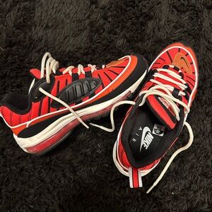 Nike Air Max 98 habanero red and black